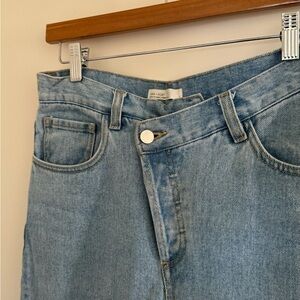Oak + Fort cross front jeans (size 27)